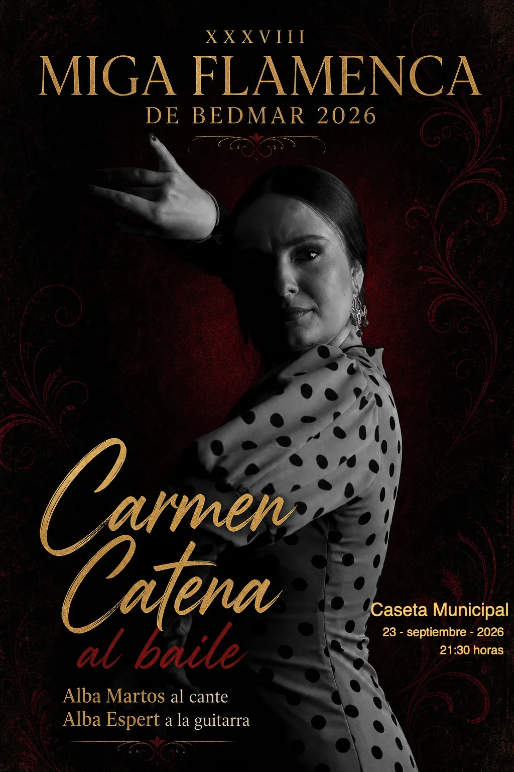 Cartel de la 38ª edición de La Miga Flamenca de Bedmar