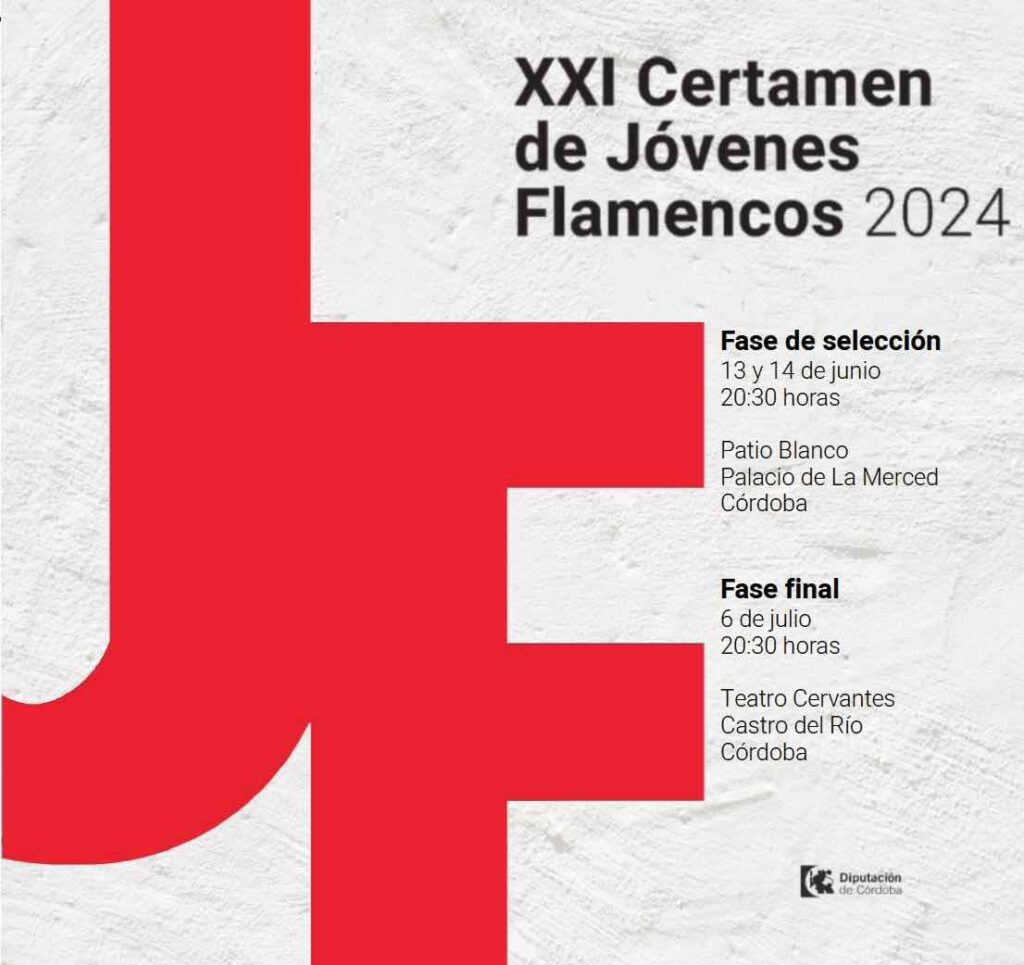 Cartel o imagen de XXI Certamen de Jóvenes Flamencos 2024 · Acompañando el cante de Alba Martos