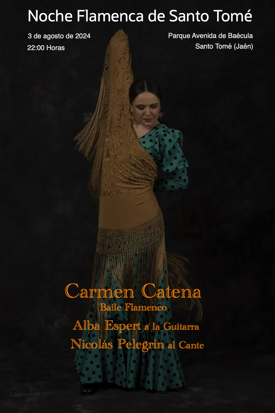Cartel o imagen de Noche Flamenca de Santo Tomé · Acompañando el baile de Carmen Catena