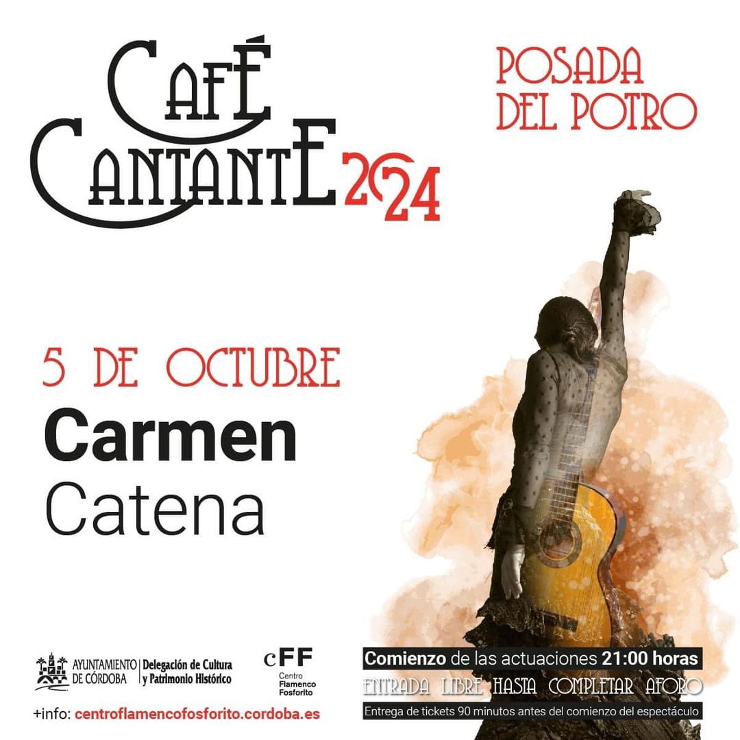 Cartel o imagen de Café Cantante 2024 · Acompañando el baile de Carmen Catena