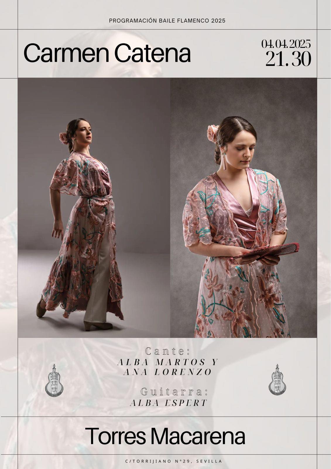 Cartel o imagen de Recital Flamenco · Acompañando el baile de Carmen Catena
