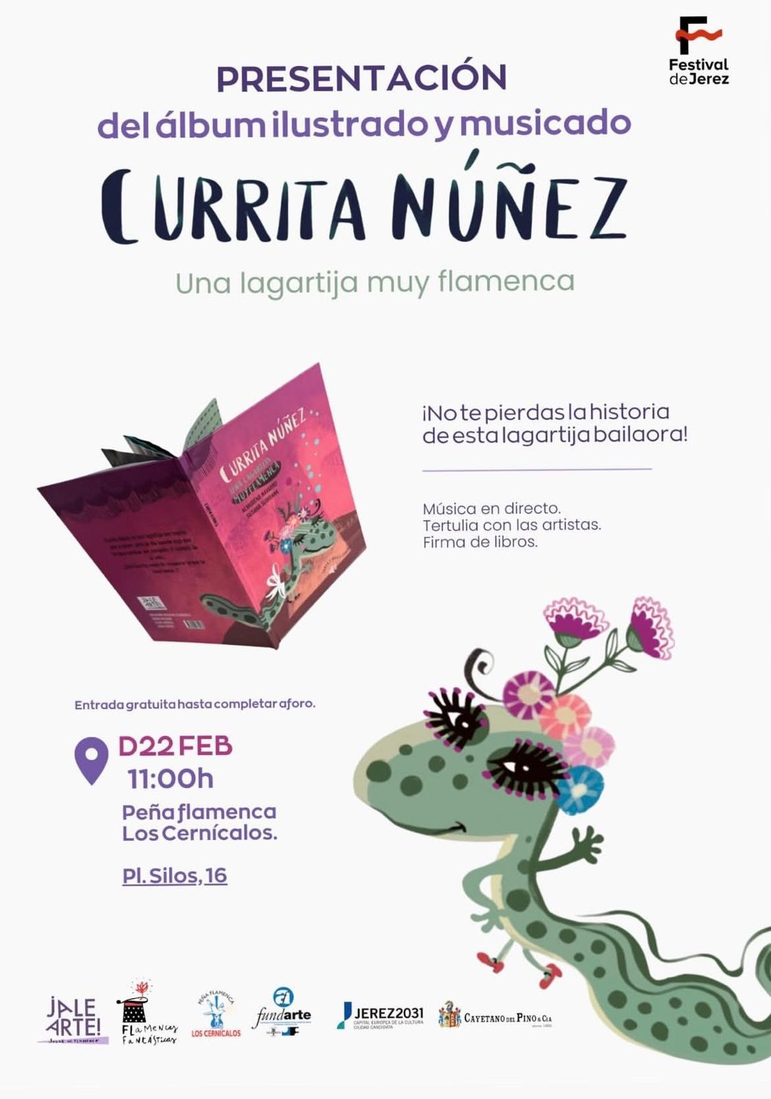 Cartel o imagen de Presentación de "Currita Núñez. Una lagartija muy flamenca." · Festival de Jerez
